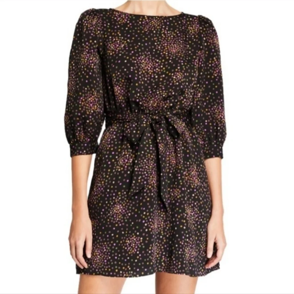 Kate Spade Black Colorful Polka Dot Dress Size‎ Small